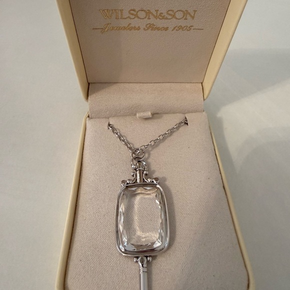 Monica Rich Kosann Jewelry - Monica Kosann Sterling Silver Rock Crystal Key Necklace- Large- RARE!